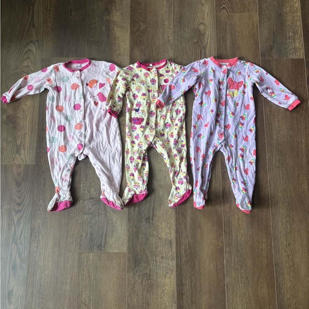 18 Month Button Down Footie Pyjama Set